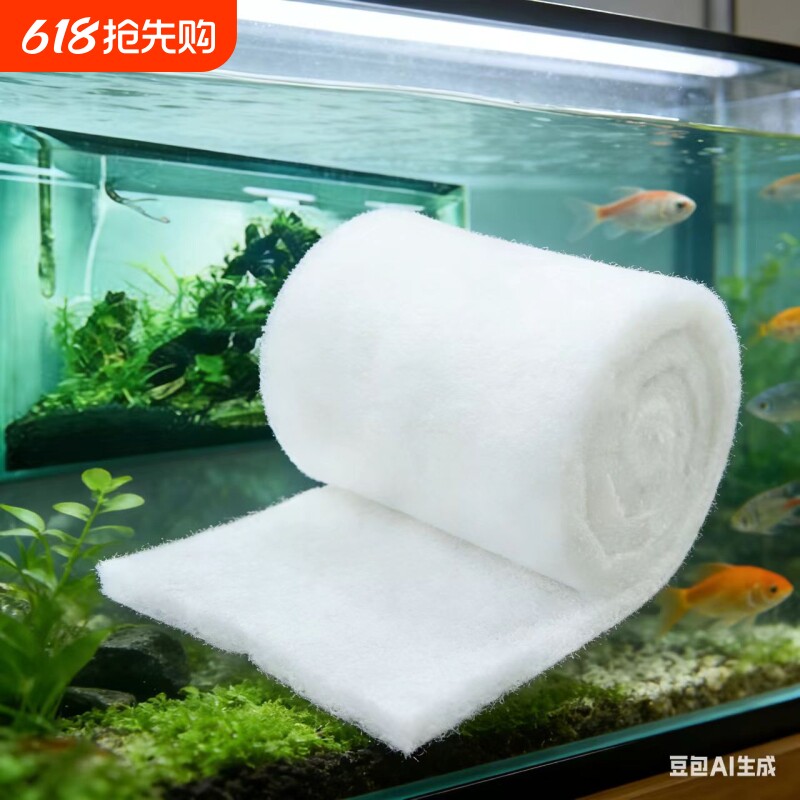 过滤棉鱼缸专用高密度白棉净水加密加厚水族箱内置生化过滤器材料