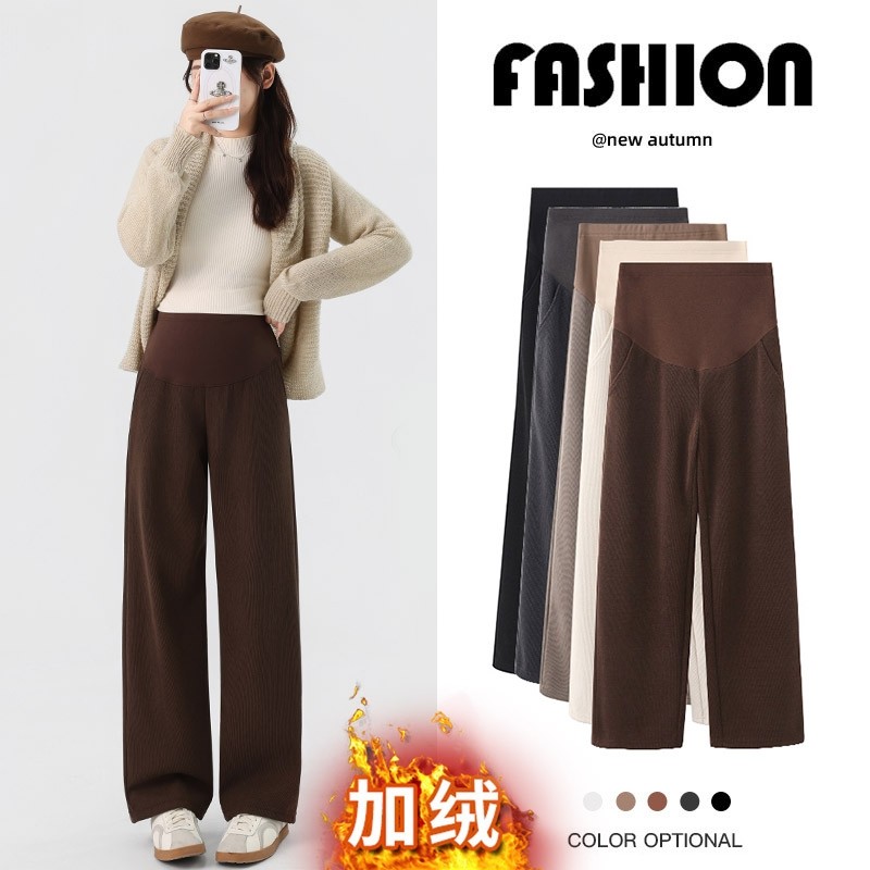 孕妇裤子外穿冬装2025新款小个子糯米不勒肚子加绒加厚打底裤孕期