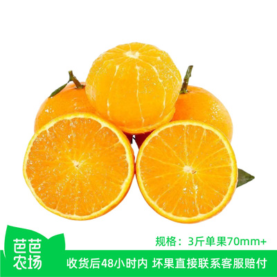 芭芭农场专享四川爱媛果冻橙3斤装单果70mm+
