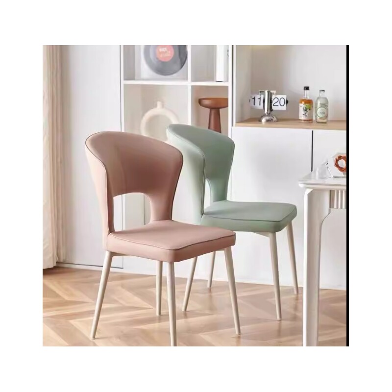 d北欧奶油风餐椅简约现代靠背椅高档轻奢餐桌椅子餐椅家用家庭组
