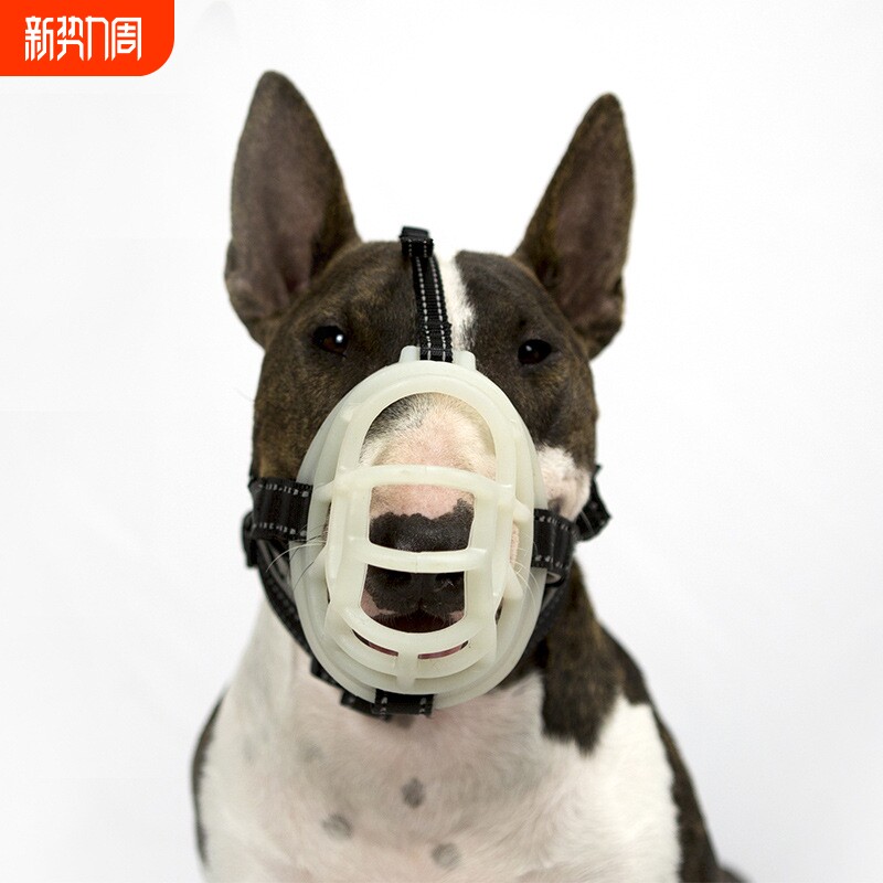 防咬防叫嘴套宠物嘴套狗狗口罩嘴笼荧光夜光硅胶狗嘴套可调节透气