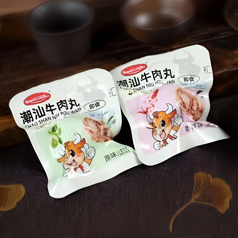 潮汕牛肉丸卤味开袋即食风味香辣代餐学生休闲零食独立包装辣味