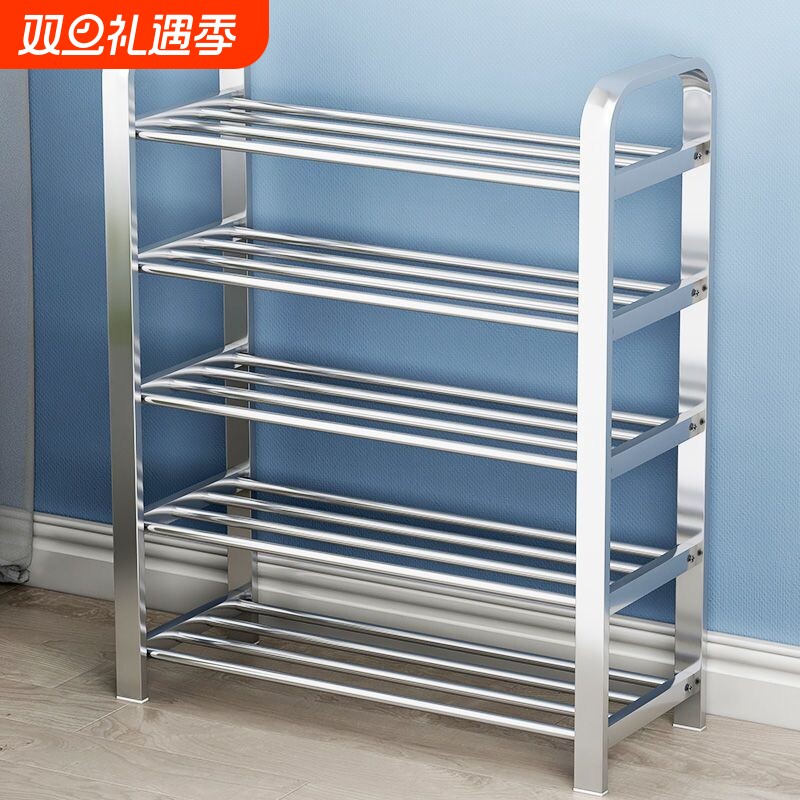 不锈钢鞋架子简易多层收纳鞋柜家用门口学生宿舍简易鞋架收纳神器