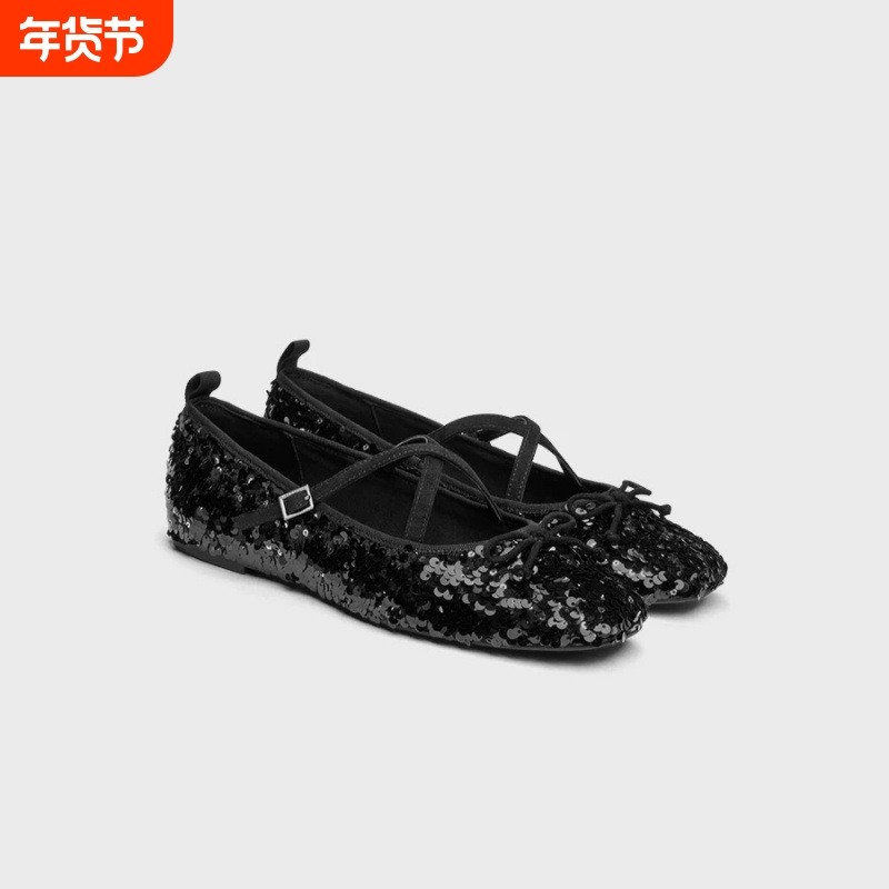 闪闪芭蕾鞋~法式4cm内增高珠片蝴蝶结玛丽珍单鞋女晚宴43大码女鞋,女鞋,玛丽珍鞋,淘宝优惠券,粉丝福利购,淘宝优惠卷