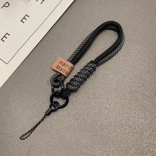 英伦风撞色编织手机壳通用挂绳短款手提挂件户外防摔百搭腕带潮流小众包包钥匙扣结实牢固挂链吊绳子防丢潮女