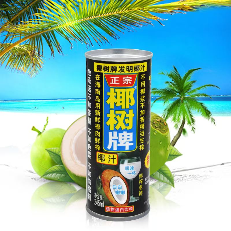 正宗椰树牌椰子汁245ml*6罐植物蛋白饮料海南特产聚会清爽解渴