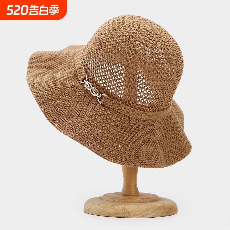 折叠遮阳帽子女夏季洋气遮脸太阳帽出游大帽檐渔夫帽防晒帽草帽女