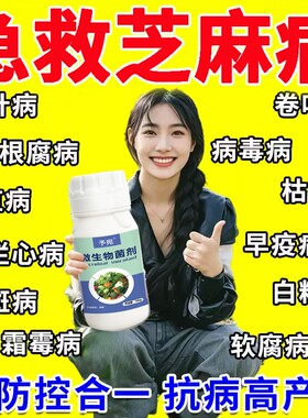 芝麻专用药防治瘟枯锈黄斑黄叶黑杆农药水死苗杀菌剂黑斑病微生物