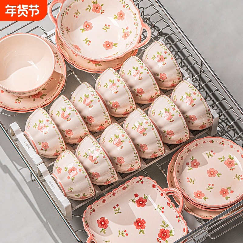 碗碟套装家用2025乔迁景德镇高颜值餐具碗盘碗筷盘子组合新款送礼,餐饮具,碗,淘宝优惠券,粉丝福利购,淘宝优惠卷