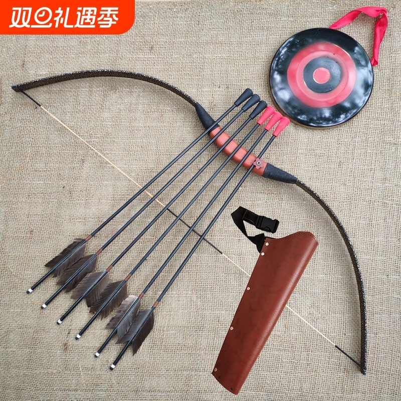 儿童射箭玩具直拉弓弓箭套装亲子射击游戏道具箭头野外复合狩猎