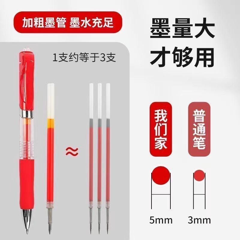 프레스 젤 펜 K35 수험생 수험용 펜 카본 블랙 수성 사인 펜 리필 0.5MM 푸시 식 총알 볼펜 잉크 블루 블랙 레드 펜 교사 사무 문구 용품