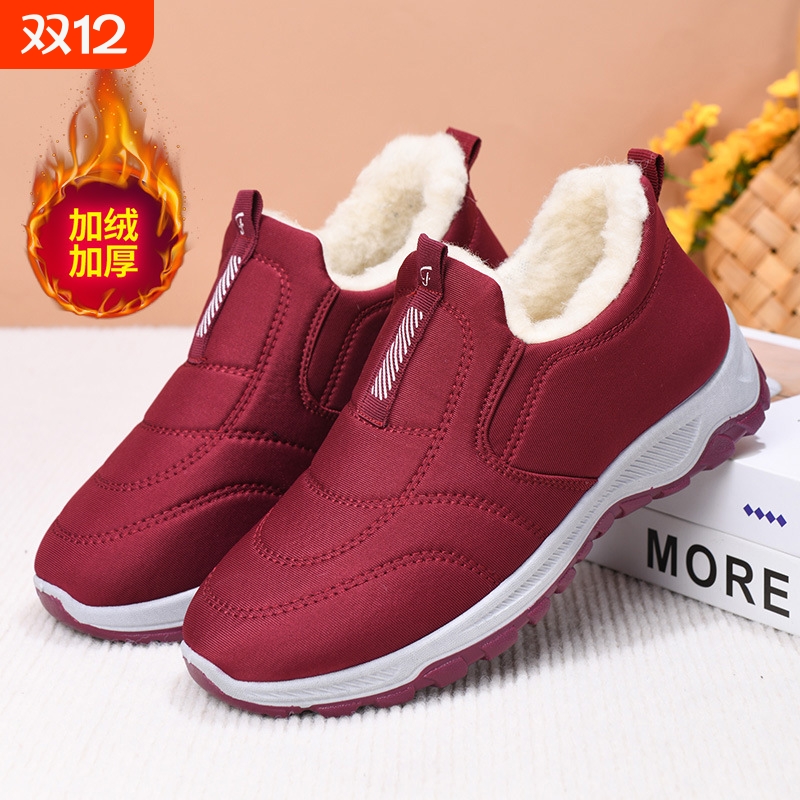 女鞋2025冬季新款加绒保暖加厚老北京棉鞋休闲百搭女靴羊毛羊绒