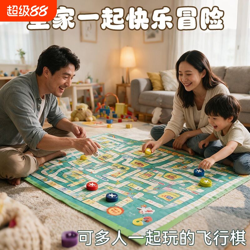超级大号闯关飞行棋豪华版益智桌游儿童逻辑思维类冒险游戏棋玩具图片