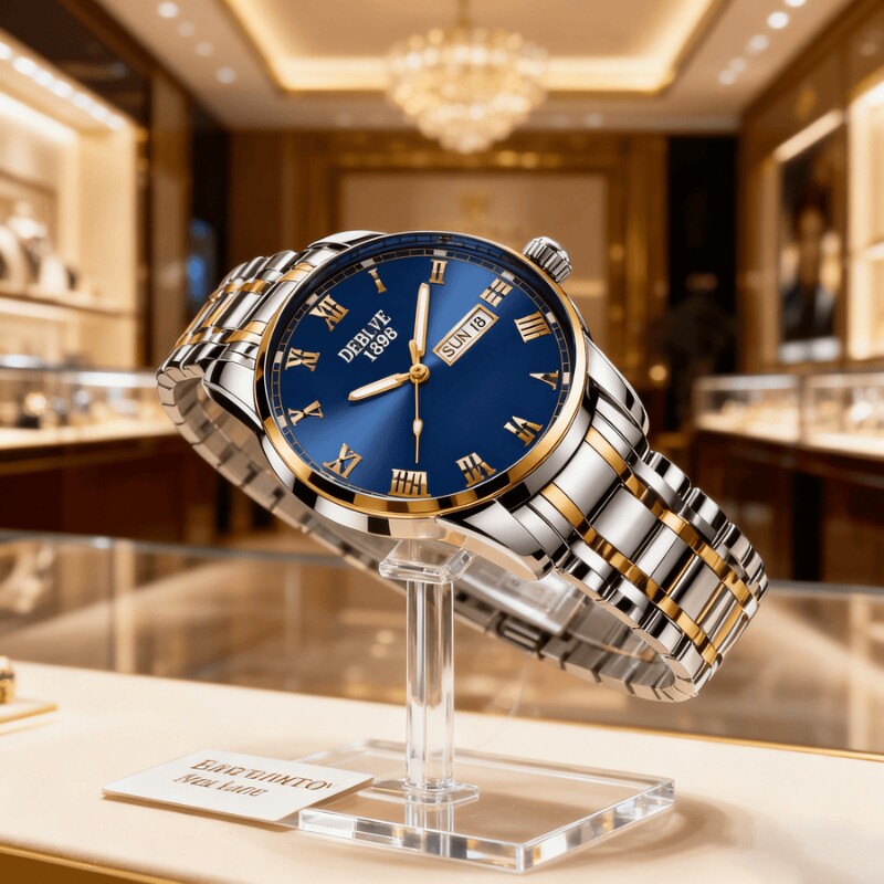 正品瑞士全自动非机械表手表男士学生韩版时尚潮双日历防水表夜光