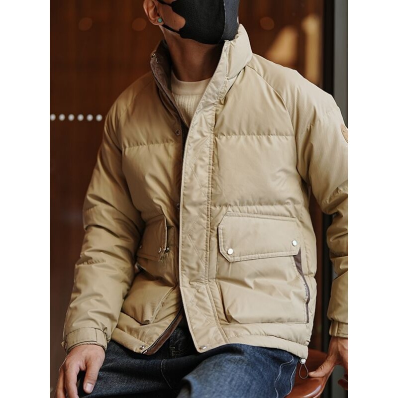 户外潮牌立领羽绒服男士冬季新款韩版时尚夹克面包服大兜休闲潮流