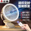 志高小桌面风扇电风扇小型静音夹式 随身户外车载循环2025 usb充电办公室学生宿舍床上超长续航迷你风扇便携式