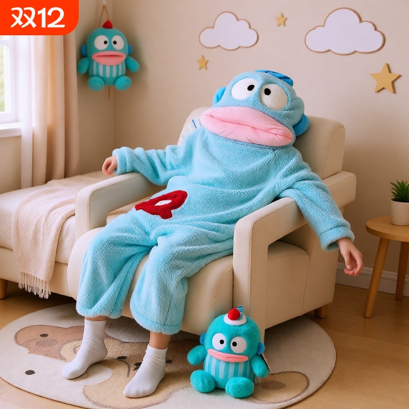 已售500+搞怪丑鱼连体睡衣