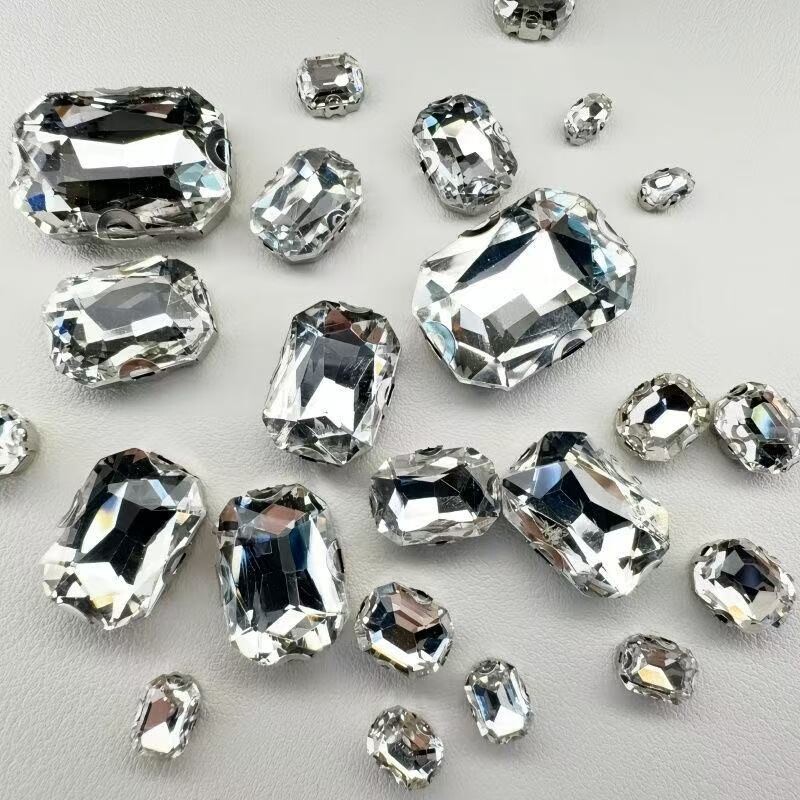 水晶玻璃爪钻3D立体手缝钻衣服补钻服装婚纱配饰闪钻DIY手工制作