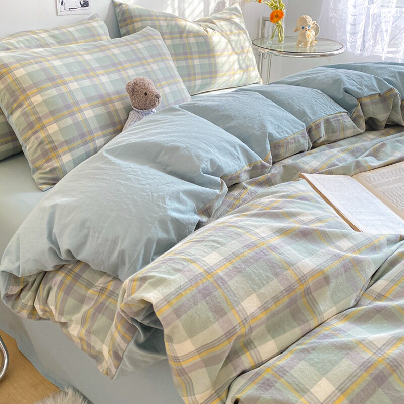 水洗棉全棉床上四件套纯棉被套2026新款床单宿舍床笠款多规格