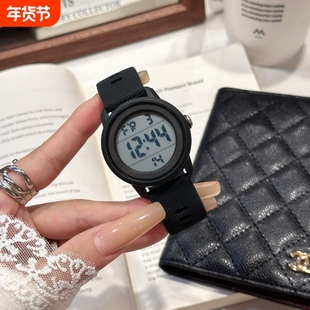 青少年儿童简约手表电子表男初高中学生表女男孩运动表防水夜光