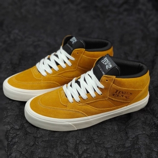 休闲鞋 姜黄色反绒真皮美式 时尚 百搭情侣潮鞋 街拍 复古中帮板鞋