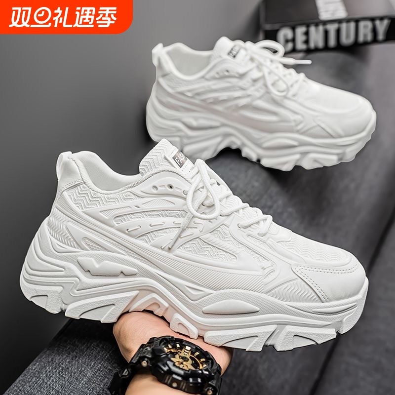 品牌断码夏季男鞋新款小白鞋子男韩版潮流百搭厚底青少年运动休闲