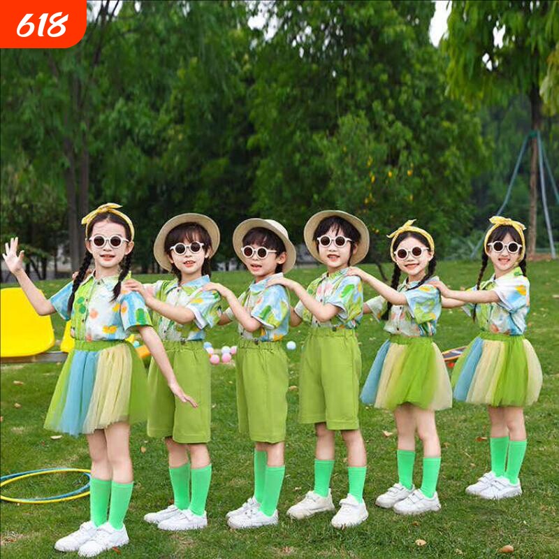 六一儿童表演服装幼儿园港风毕业照班服小学生运动会啦啦队演出服