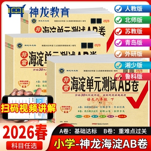 北师大湘少青岛版 小学同步期末冲刺100分试卷精通AB卷 测试ab卷一二三四五六年级上下册语文数学英语全套人教版 2026春非常海淀单元