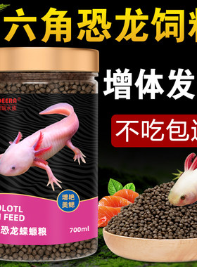 六角恐龙饲料专用鱼食蝾螈小颗粒家用底栖鱼沉底料饵料娃美西螈款