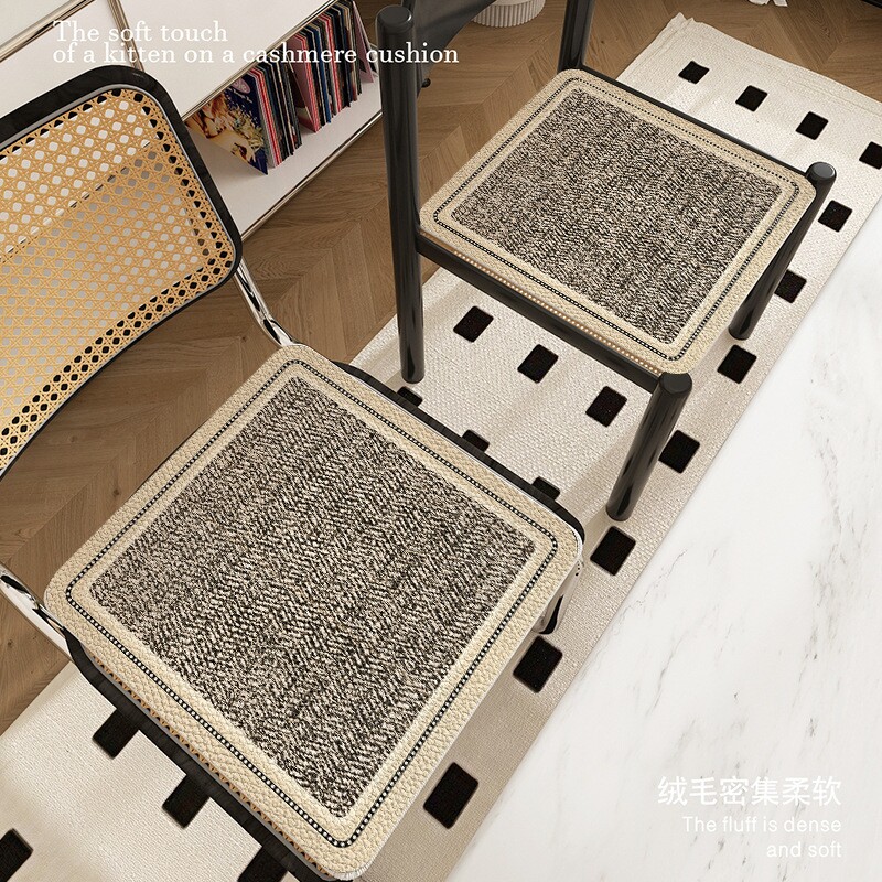 餐桌椅子垫硅胶多尼尔餐椅坐垫四季通用家用防滑高级感办公椅座垫