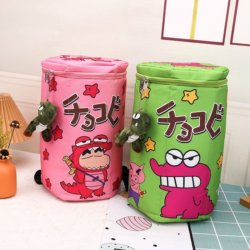 原创小众蜡笔小新包包小饼干背包联名羽毛球双肩包同款书包盒动漫