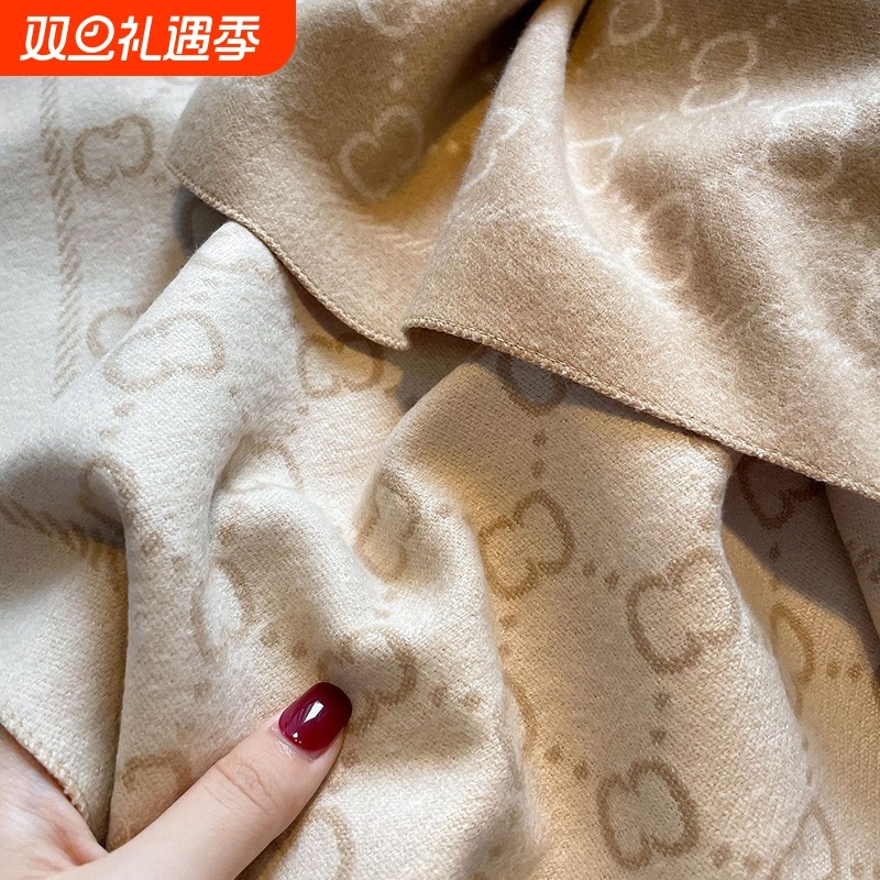 LVАFGН2025新款羊绒围巾女秋冬季流苏大牌披肩加厚保暖围脖