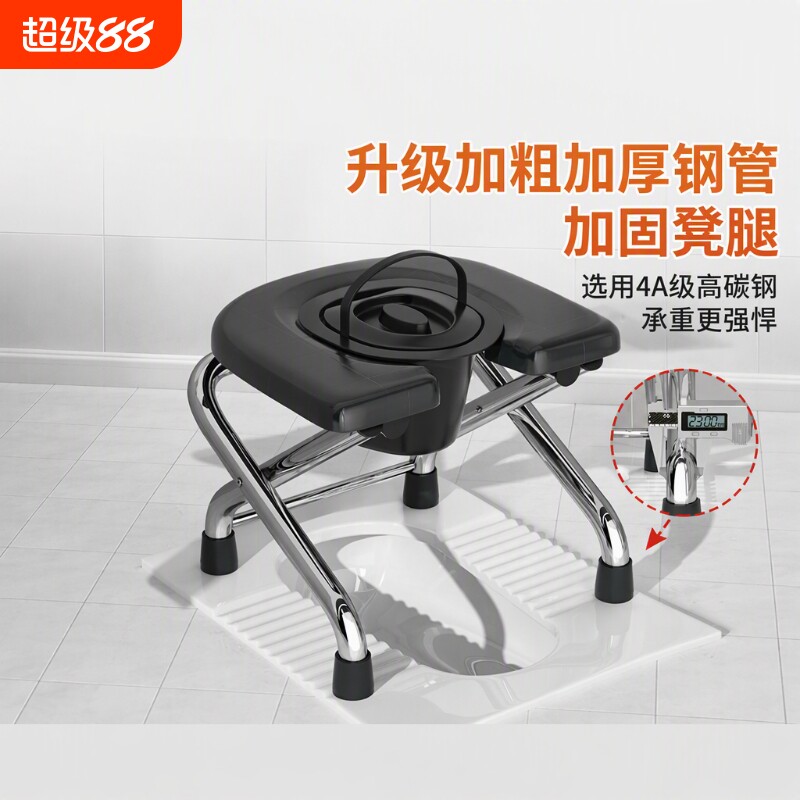 折叠可移动老人坐便椅|千人加购图片