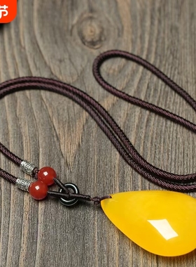 民族风琥珀蜜蜡项链男女款