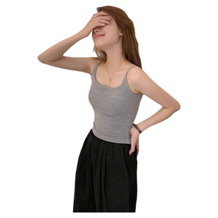 吊带内搭背心女带胸垫磨毛2025新款外穿美背文胸一体内衣打底上衣