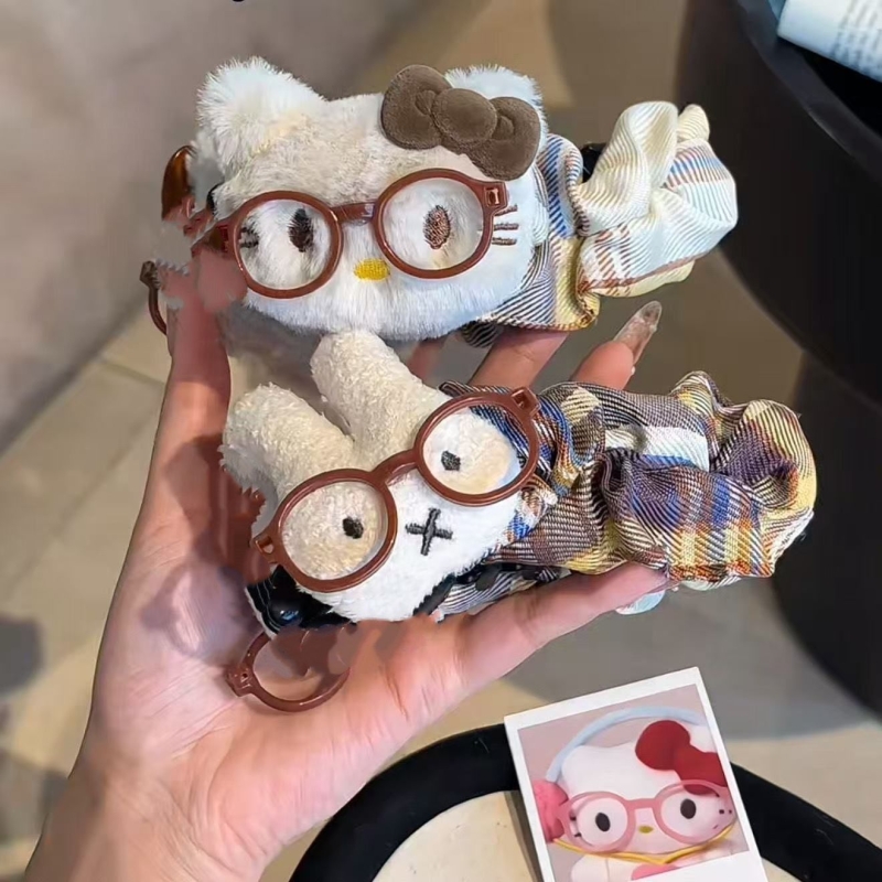 可爱卡通大号kt猫巨显发量香蕉夹后脑勺盘发少女发饰马尾夹米菲兔