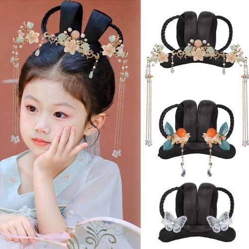 儿童汉服假发古装舞台演出可爱