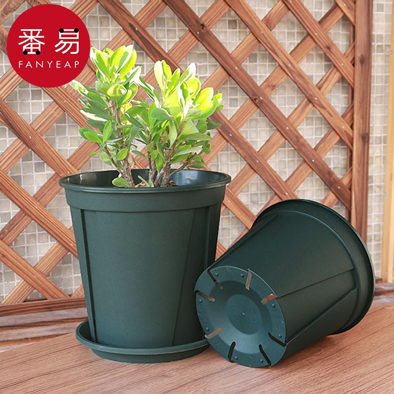 花盆/控根/青山AB1sn0-园艺塑料加厚大号简约透气花卉绿植种植
