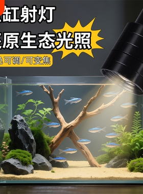 鱼缸灯南美射灯原生溪流缸水族C箱观赏灯照明led水草灯乌龟灯防水