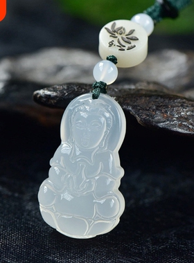 白玉髓狐狸钱袋金枝玉叶观音佛如意葫芦四季豆钥匙扣包扣配件