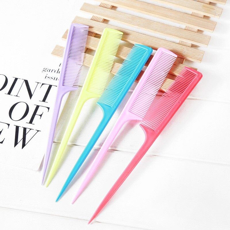 挑梳尖尾梳理发梳子高低齿分区打毛梳美发防静电耐高温发梳
