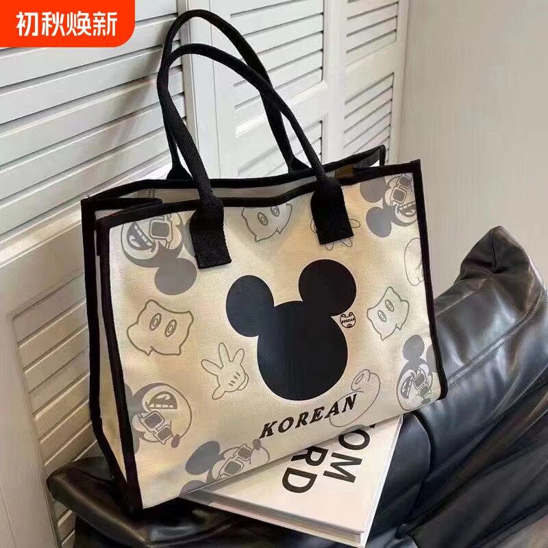 单肩包新款大容量帆布托特包图片