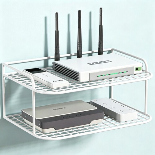 wifi挂墙上机顶盒路由器放置架