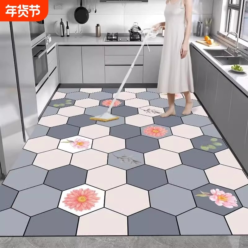 厨房防滑防油地垫硅藻泥新款可擦免洗吸水防水地毯耐脏脚垫子入户,居家布艺,厨房地垫,淘宝优惠券,粉丝福利购,淘宝优惠卷