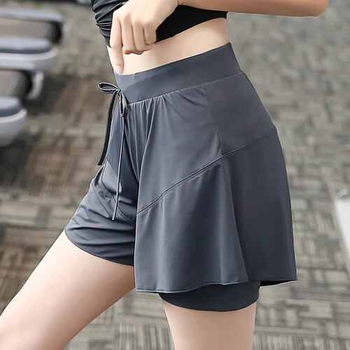 大码健身短裤女夏季宽松防走光