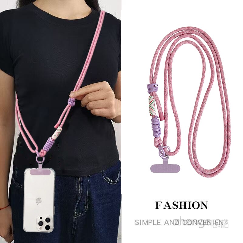 通用手机挂绳斜挎编织结实加粗长裤可调节背带国潮风女外出便携包包肩
