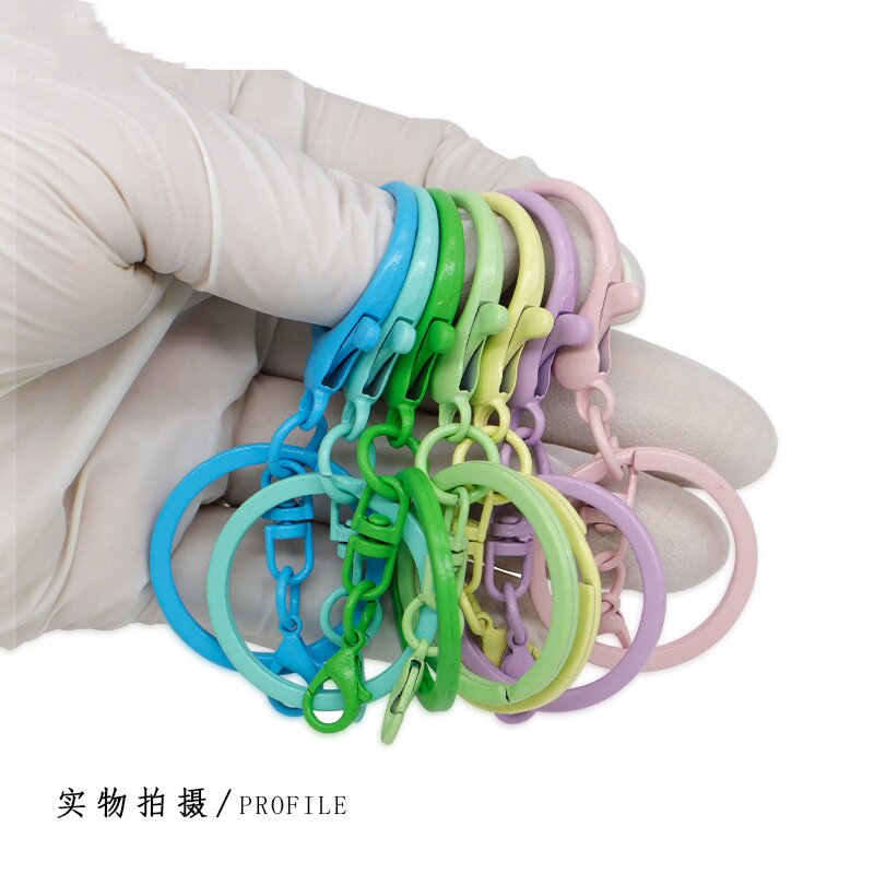 COLOR LACQUERED ZINC ALLOY BULB BUCKLE SMALL 8 LOBSTER BUCKLE FOUR-PIECE SET OF KEYCHAINS DIY ACCESSORIES ACCESSORIES DOLL BUCKLES