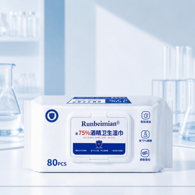 酒精消毒湿巾75%酒精杀菌抽取湿巾加厚家用大包装清洁消毒湿纸巾图片