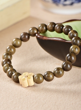 金丝楠阴沉木diy黄杨木梅花珠子0.8手链古风特色文玩饰品手串女