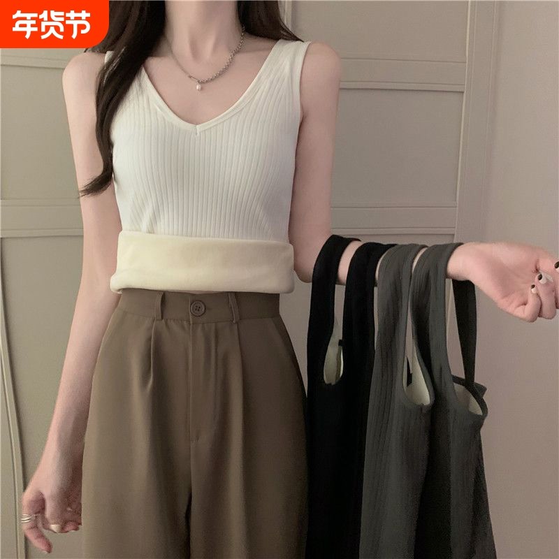 保暖背心女内穿纯棉打底衫女内搭秋冬女内衣女士加厚加绒吊带上衣